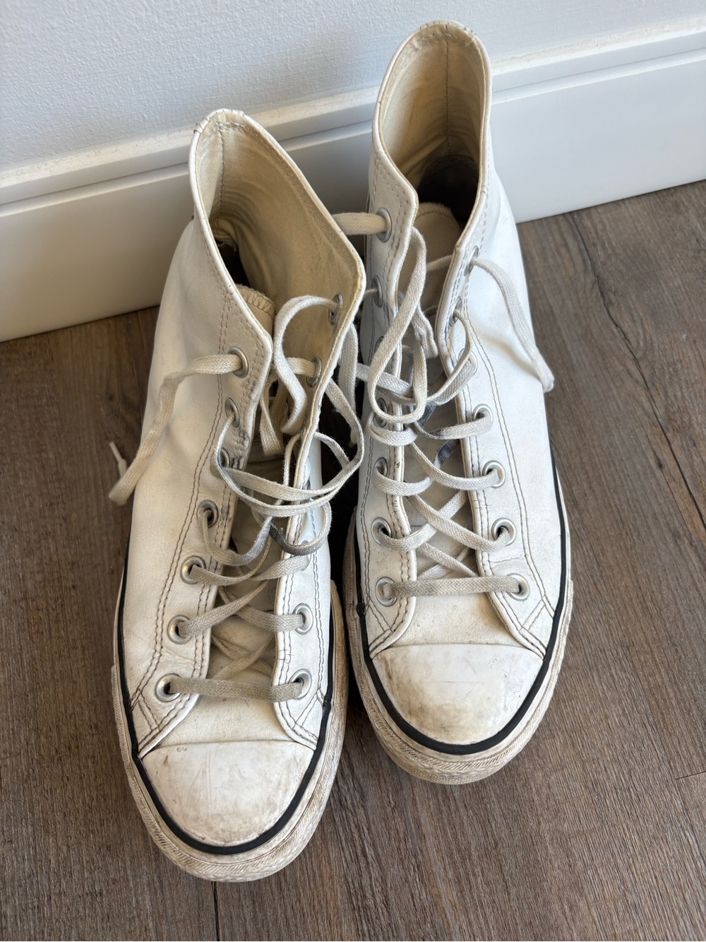 Converse White High-Top Canvas Sneakers